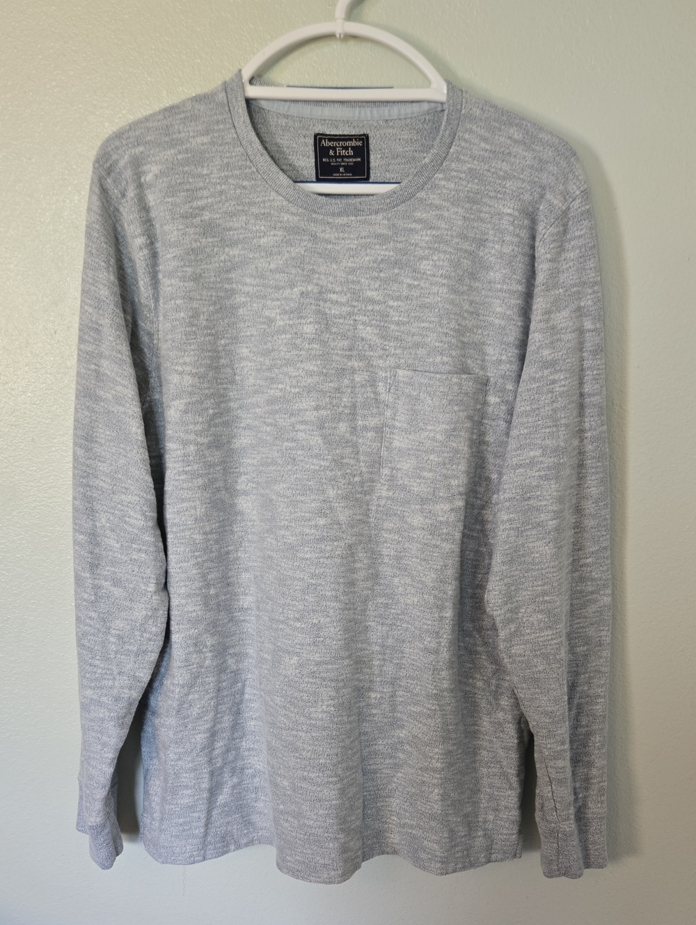 Abercrombie & Fitch | Blue Heathered Long Sleeve Sweater Size XL